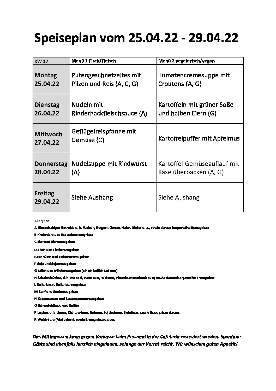 Speiseplan Cafeteria_KW 17