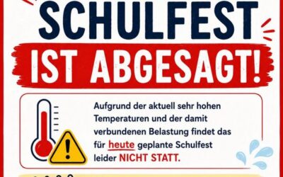 Schulfest entfällt!